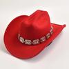 Artificial Wool Western Cowboy Hats for Women Vintage Roll Brim Gentleman Lady Cowgirl Jazz Hats