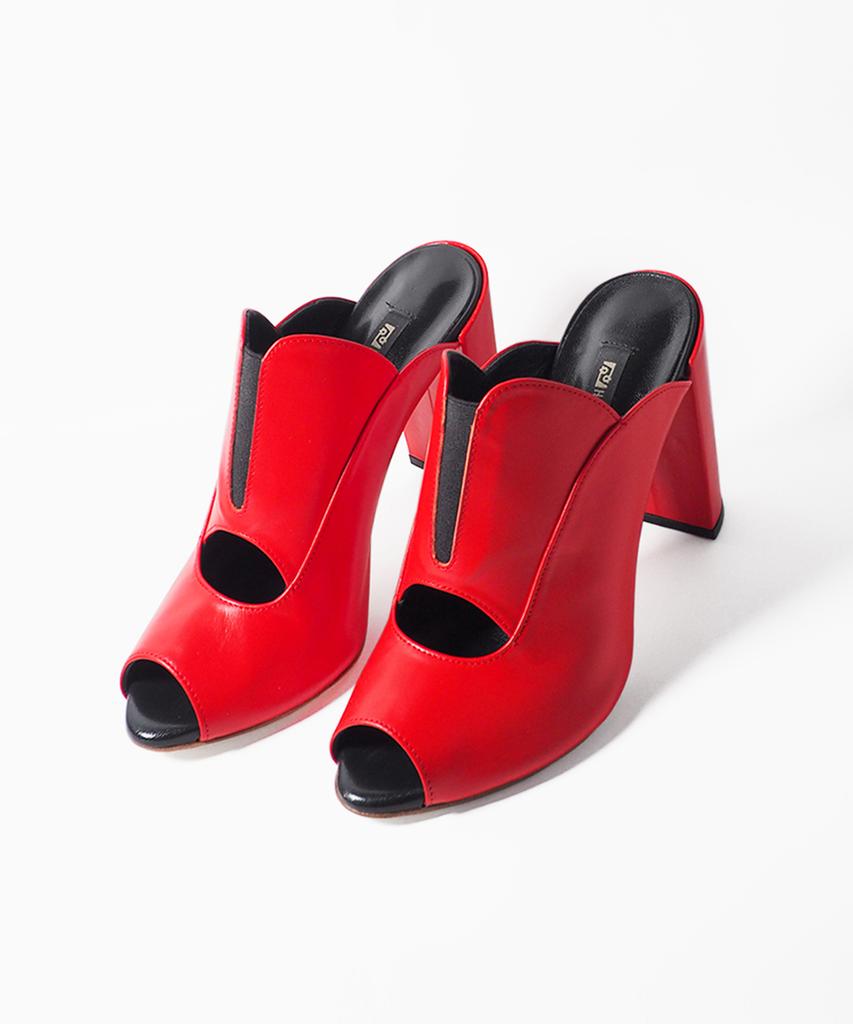 Heedimensional Titaka Open-Toe Mule Red