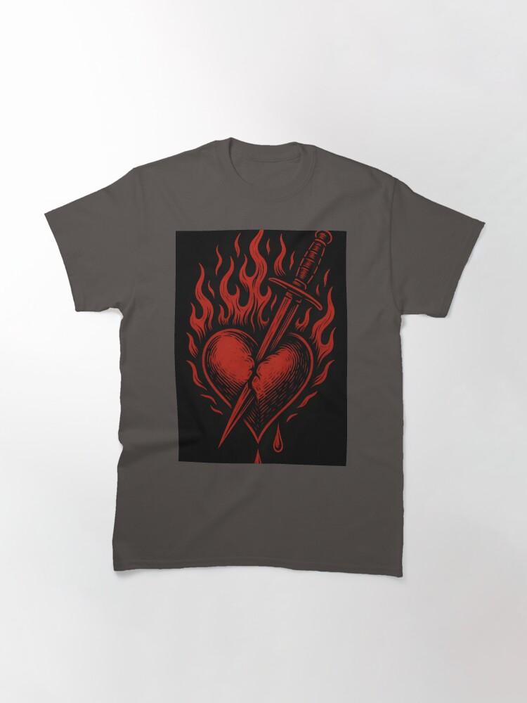 Heart In Flames and Chains Classic T-Shirt