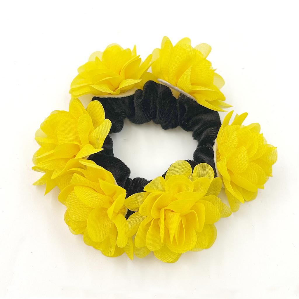 Flower Hair Rope, Ponytail, Headband, Suitable for Carnival Party, Fan Headwear, Big Intestine Circle, Female