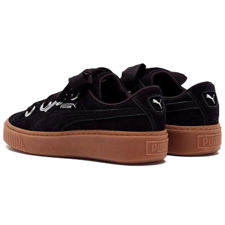 Puma Platform Kiss Suede Black Womens 366461-01