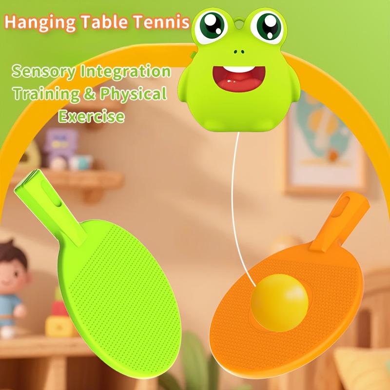 1SET Hanging Table Tennis Training Table, a Parent-child Interactive Indoor Hand-eye Coordination Practice Toy Suitable for Children