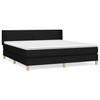Box Spring Bed with Mattress Black 160 x 200 cm Fabric