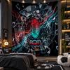 Arazzo da Appendere a Parete Stampa AC Milan Tessuto per Soggiorno Camera da Letto Decorazione per la Casa