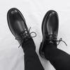 Casual Men's Leather Shoes Fashionable Minimalist Style Daily Office Leisure Business Party Classic Black Adult Shoes 38-48