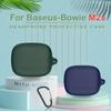 Cover for Baseus Bowie M2S Charging Case Anti-fall Sleeve With Hook Solid Color Wireless Bluetooth Earphone Silicone Protective