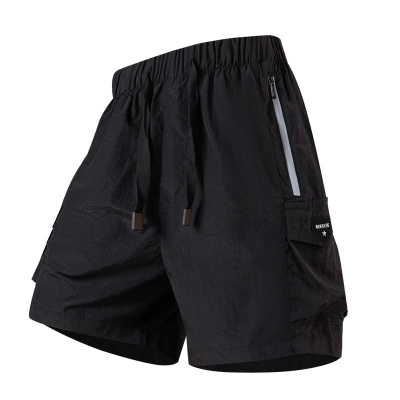 Outdoor IJszijde Ademend Lichtgewicht Sneldrogende Sportshorts voor Mannen Zomer Losse Werkkleding Stijl Vijfkwartbroek