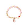 New Light Pink Pendant Ruyi Peace Buckle Bracelet Temperament Student Hand Accessories Chinese Style Ancient Charm Ethnic Style Wristband