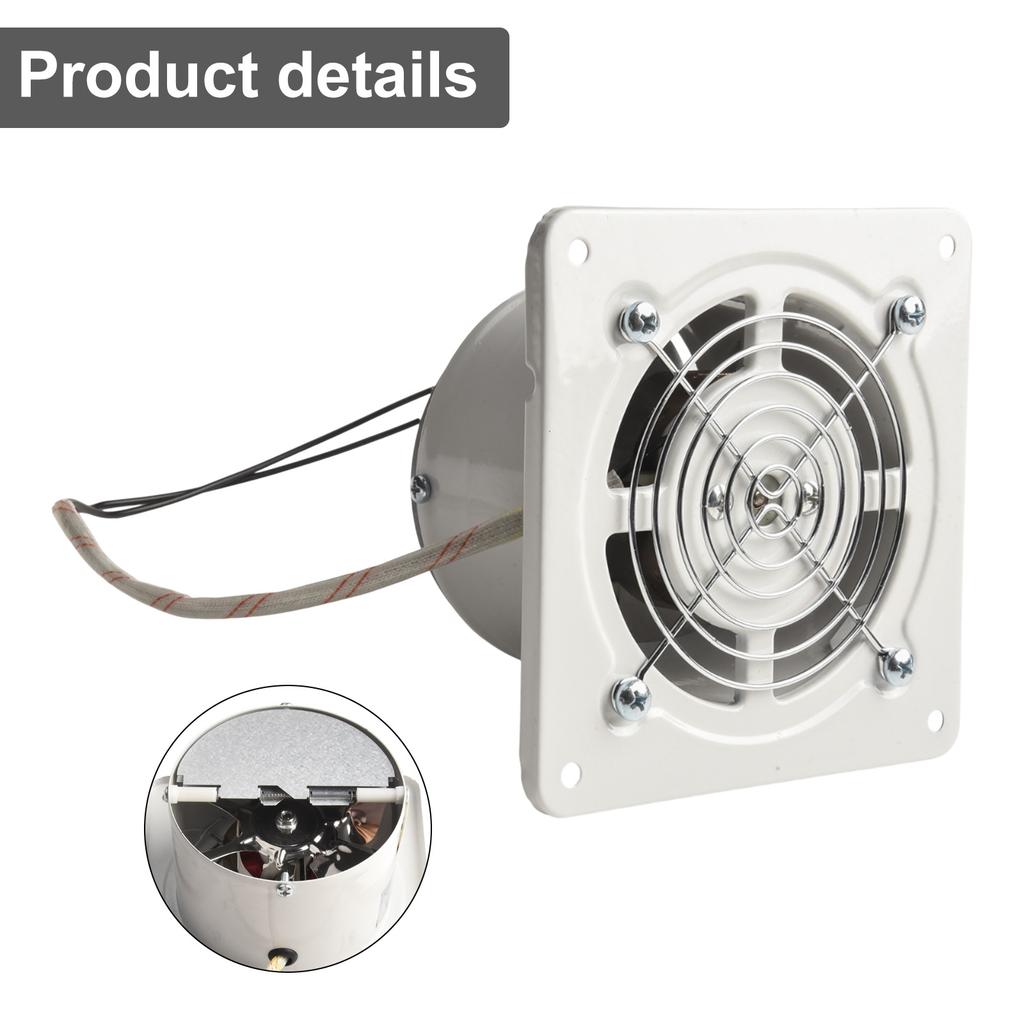 Compact 4 Inch Air Vent Exhaust Fan for Bathroom and Kitchen Use 25W Motor Ensures Fast Ventilation and Low Noise Levels