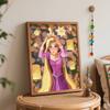 Disney Rapunzel DIY Oil Painting Art Painting Kit Home Wall Decor Handmade Gift Tangled Princess Floating Lanterns Beautiful Wall Art