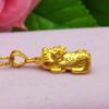 Korean Style Brass 3D Pixiu Bangle with Lucky Beads for Women