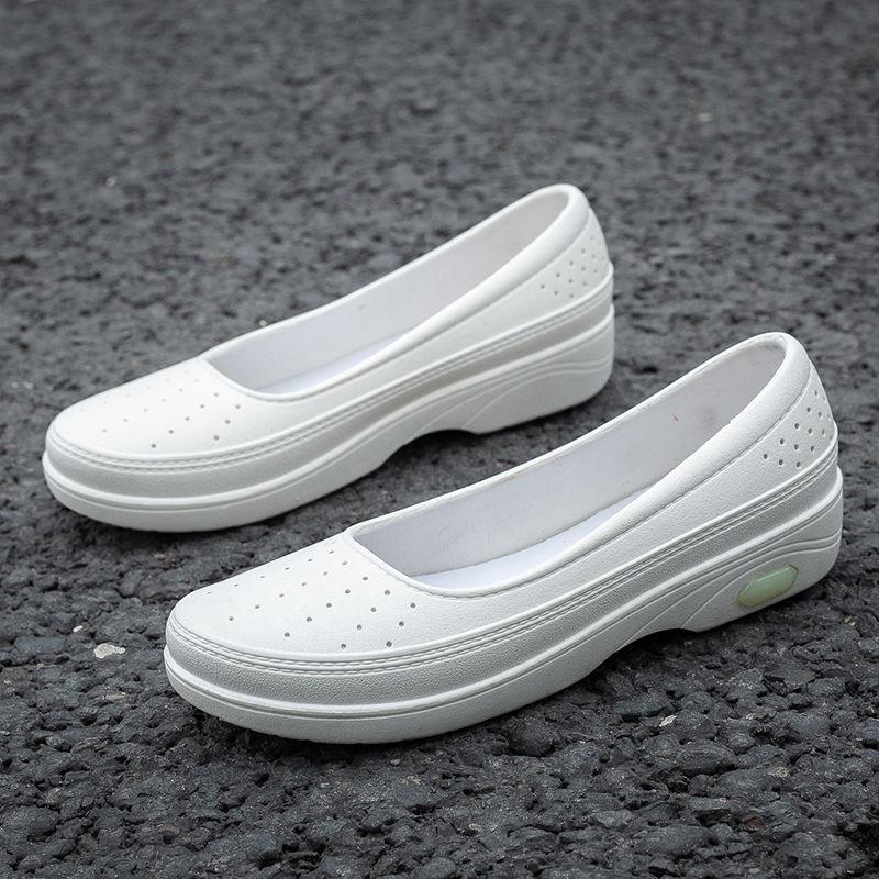 

Женские короткие бочонки с неглубоким горлом и толстым дном, нескользящие, износостойкие, водонепроницаемые, весенние модные резиновые сапоги 37 белый