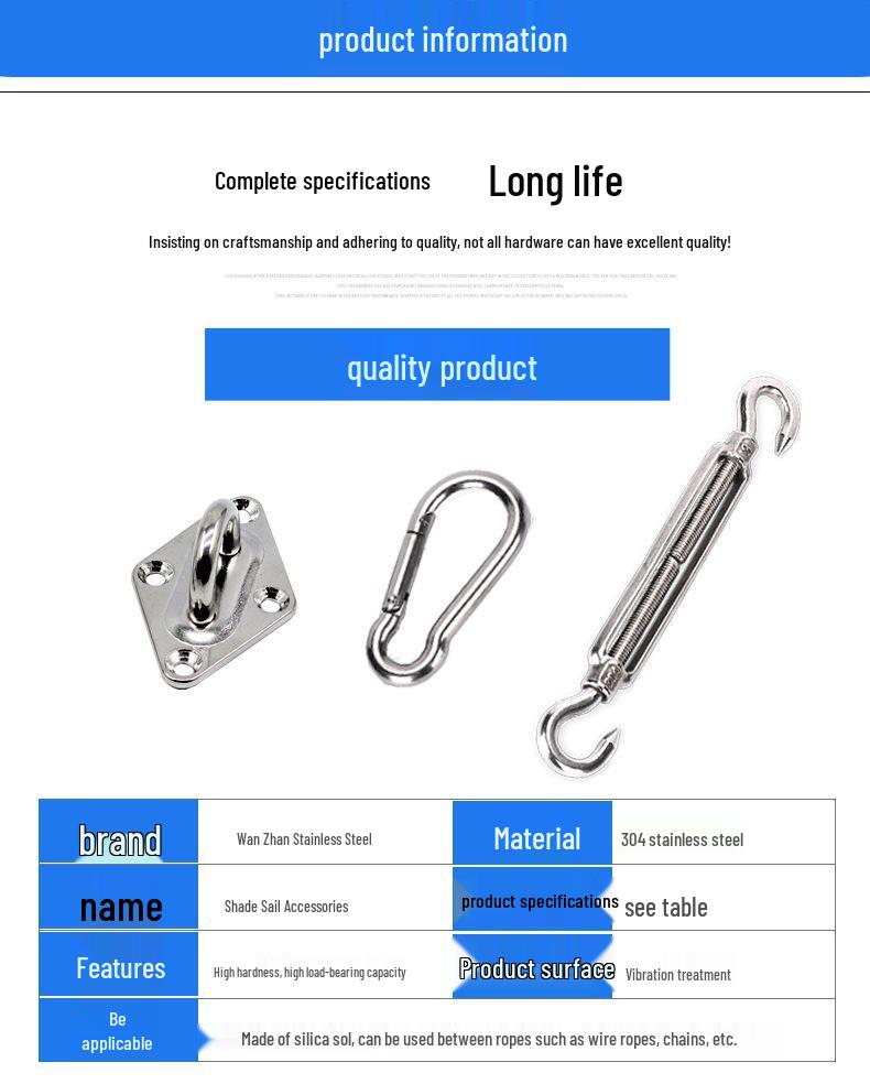 304 Stainless Steel Diamond Turnbuckle for Sunshade Sail and Awning Accessories