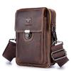 Men's Genuine Leather Mobile Phone Waist Bag Multifunctional Large Capacity Head Layer Cowhide Waist Bag Wear Belt