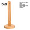 Wooden Paper Towel Holder with Stable Base Non-Slip Design Easy Setup Kitchen Roll Paper Holder Storage Rack