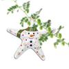 3 Piezas Decoración de Estrella Madera Maciza Natural Pulida Superficie Lisa Sin Astillas Decoración Multiescena Estrella Árboles de Navidad Cortinas Decoración Festiva