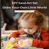 Educational Diy Sand Painting Kit—12 Colors For Kids' Art & Concentration