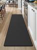 MOLANDI Kitchen 10mm and Long PVC Floor Memory No Washing Black Mat, 240cm, Wipeable, Water-Repellent, Thick, Cushioned, Stain-Resistant,
