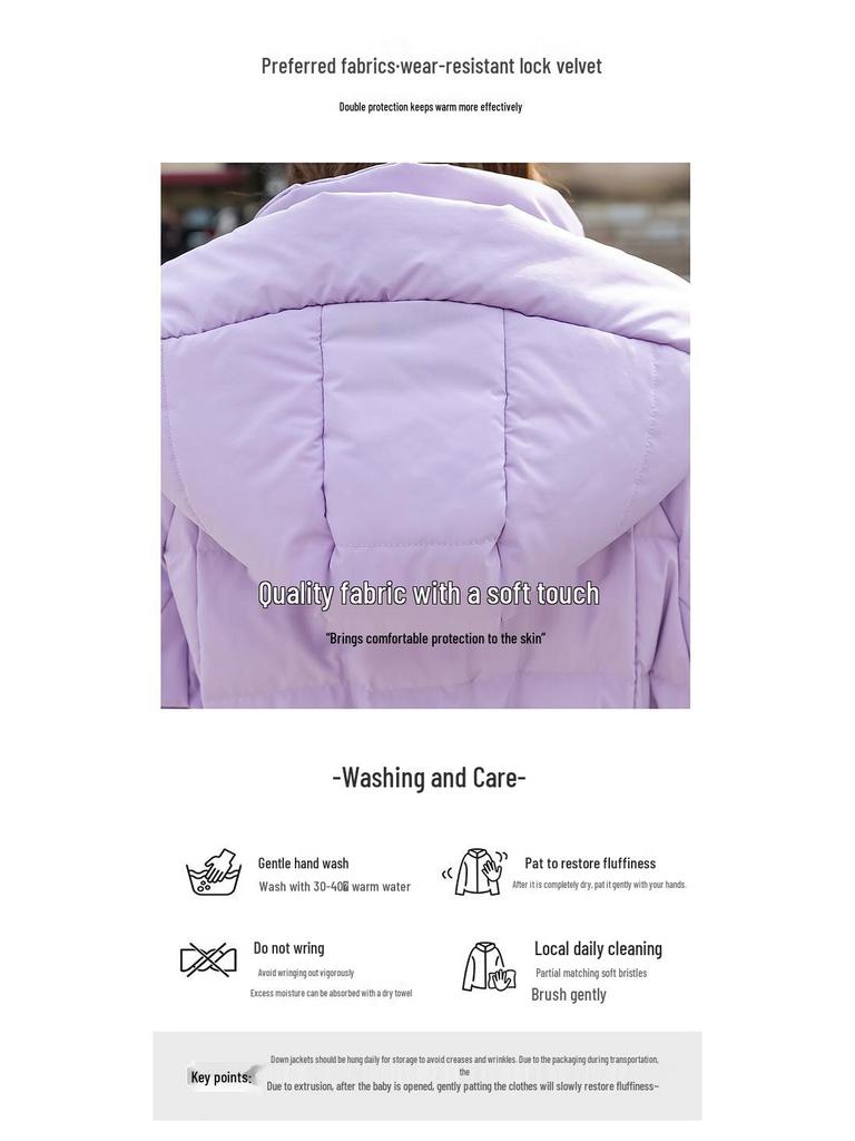 2025 Women's Mid-Length Six-Color Slimming Down Jacket: Thickened Warm Winter Outerwear with Big Pockets