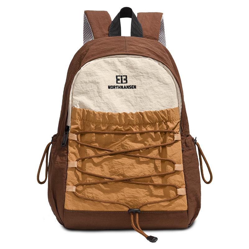 Schoolbag1011 New Female College Student Schoolbag Outdoor Backpack Mountaineering Bag Short-distance Travel Bag High-end Simple Backpack