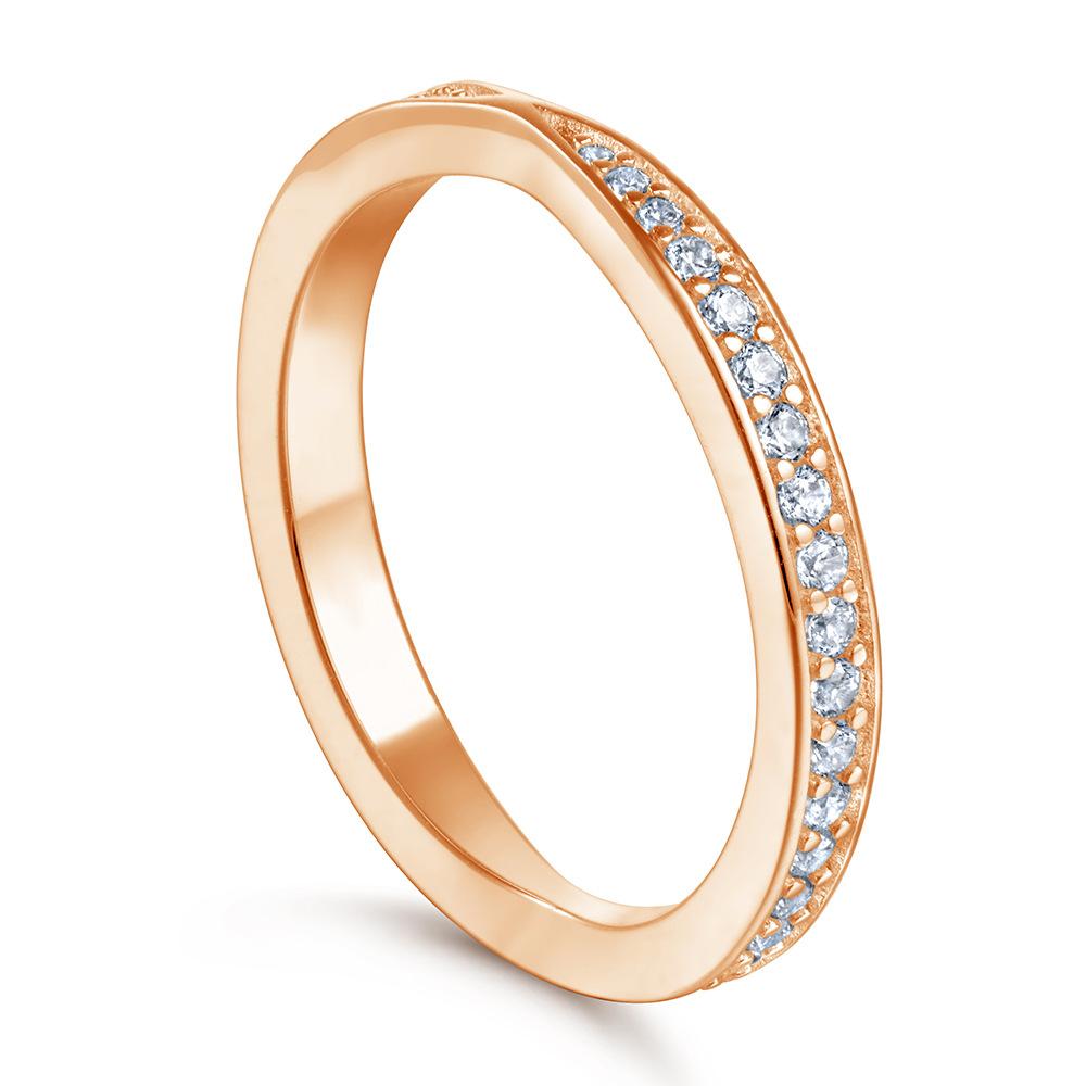 Lindon Classic 925 Sterling Silver Zircon Ring Ladies Jewelry Wedding Promise Party Gift