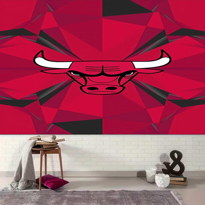 1pc Chicago Bulls logo Tapestry, Living Room, Bedroom, Office, Party Decor, Ideal Festive Gift