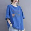 T-shirt in Cotone Girasole a Maniche Corte Donna Estate Taglia Larga Larga Moda Manica Corta Casual Top