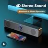 Computer Lautsprecherkiste Kabelgebundener und Kabelloser Bluetooth-Lautsprecher Tragbare Soundbox Bar Musik Soundbar für PC TV Laptop Desktop Bocina