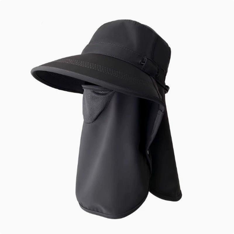 Face Cover and Neck Flap Sun Hats Women Outdoor Fishing Hiking Gardening Wide Brim Cap Woman Breathable UV Protection Summer Hat