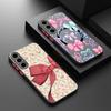 Magnetic For Magsafe Case For Samsung Galaxy S26 Ultra S25 S24 Plus S23 S22 S21 FE Colorful Bowknots Pattern Matte Cover