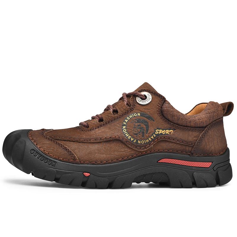 Genuine Leather Men Shoes Sneakers Outdoor Shoes Men Flats Comfortable Men Walking Hiking Shoes