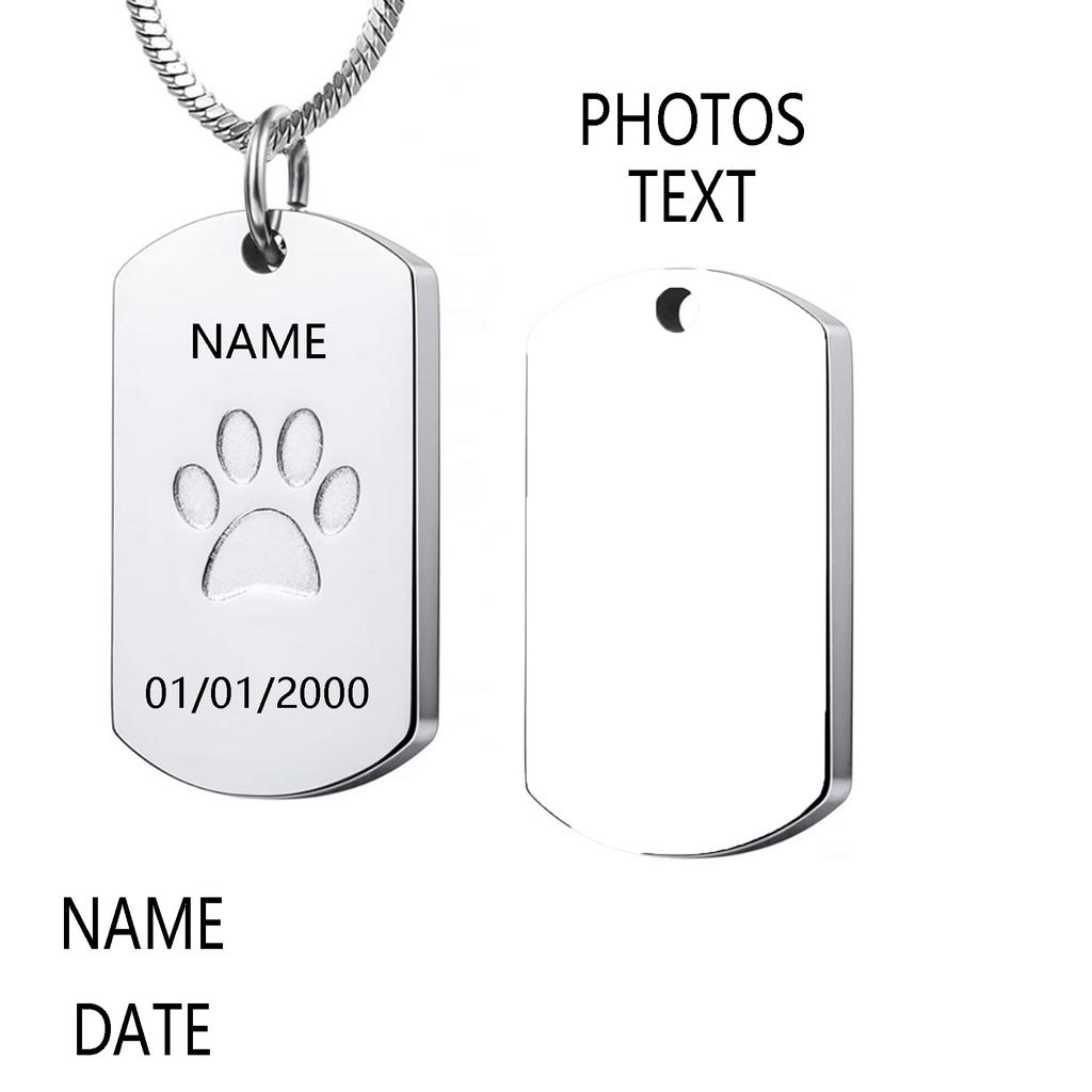 Geschnitzte benutzerdefinierte personalisierte Haustierasche-Halskette, Parfüm-Halskette