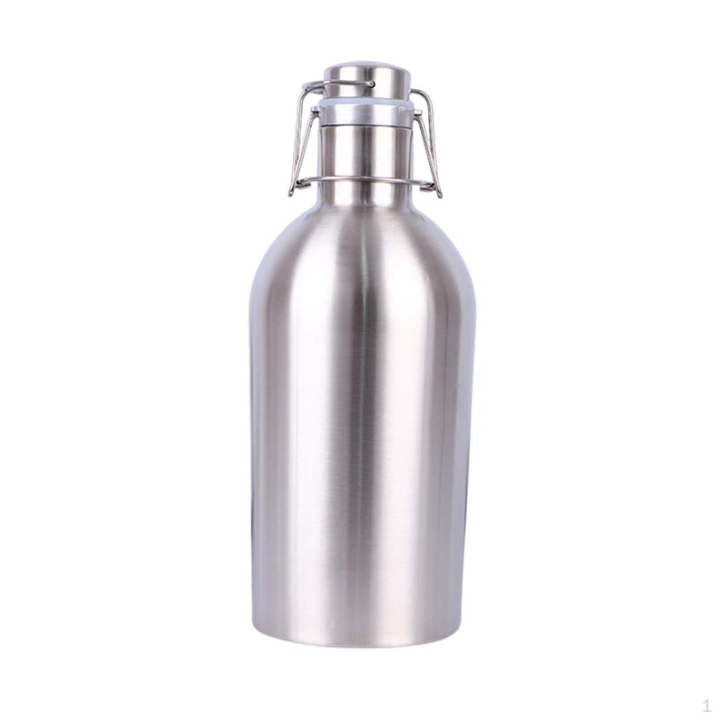 Beer Bottle Growler Making Easily Pour Double Layer Storage Leakproof Water