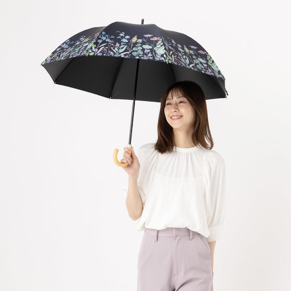 Cool Plus UV Heat and Light Blocking Compact Long Umbrella for Sun and 50cm X 8 Light UV Grade 1 Light Short Women, Rain, Ribs, 100% Blocking, 99.9%+