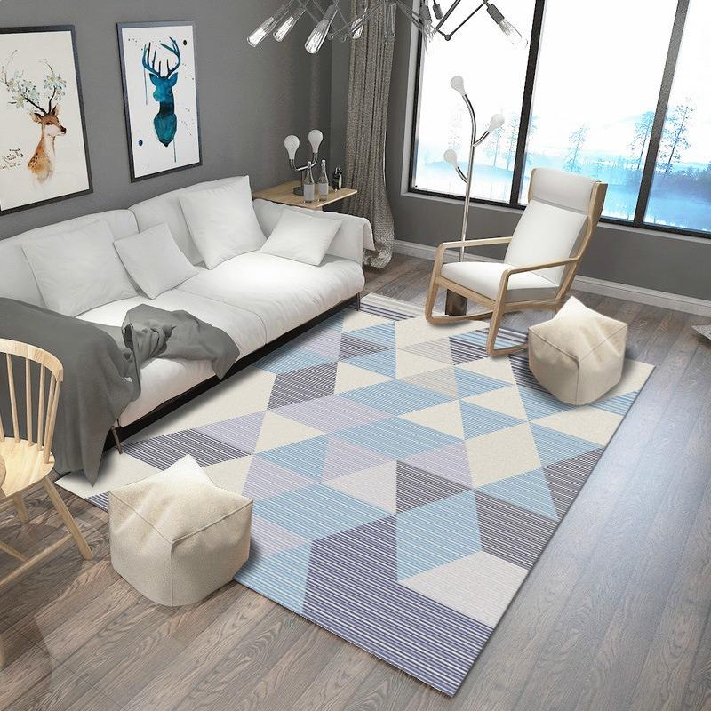 Europe Style Geometry Design Carpet Living Room Sofa Bedroom Study Kitchen Entrance Door Mat Non-slip Fashion Home Decor Rug