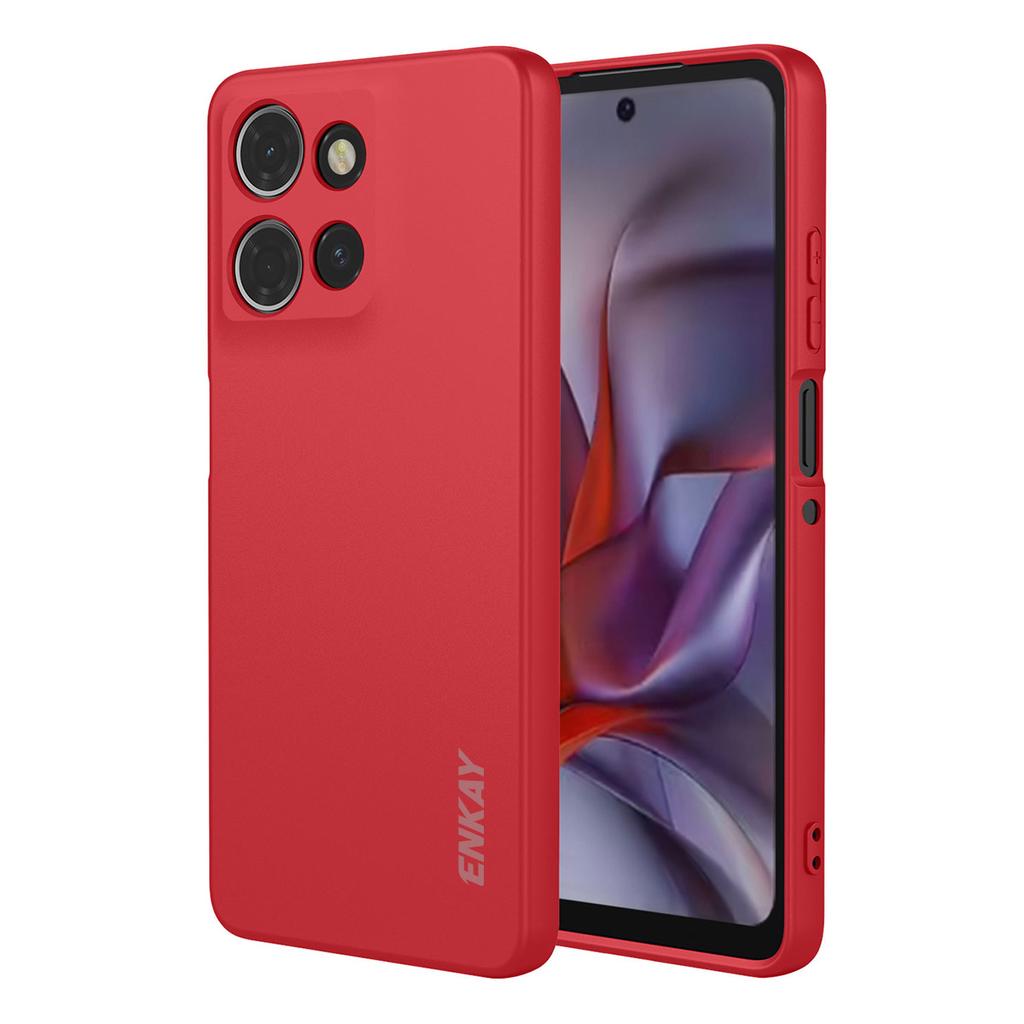 For Motorola Moto G Power (2025) Silicone Case ENKAY HAT PRINCE Straight Edge Cell Phone Back Cover