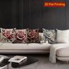 2D  Vintage Embossed Rose Decorative Throw Pillow Covers Pattern Cushion Cover Suitable For Sofa Bedroom Car Pillow Cover