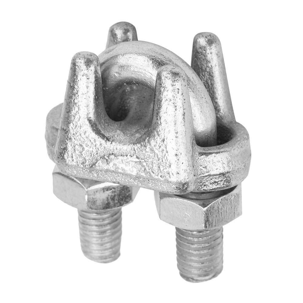5 pcs Stainless Steel Clamp Wire Rope Clip Cable Clamp Fastener Silver (M6)
