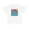 Unisex Adult T Shirt 80s Style Trout Fishing Art Outdoors