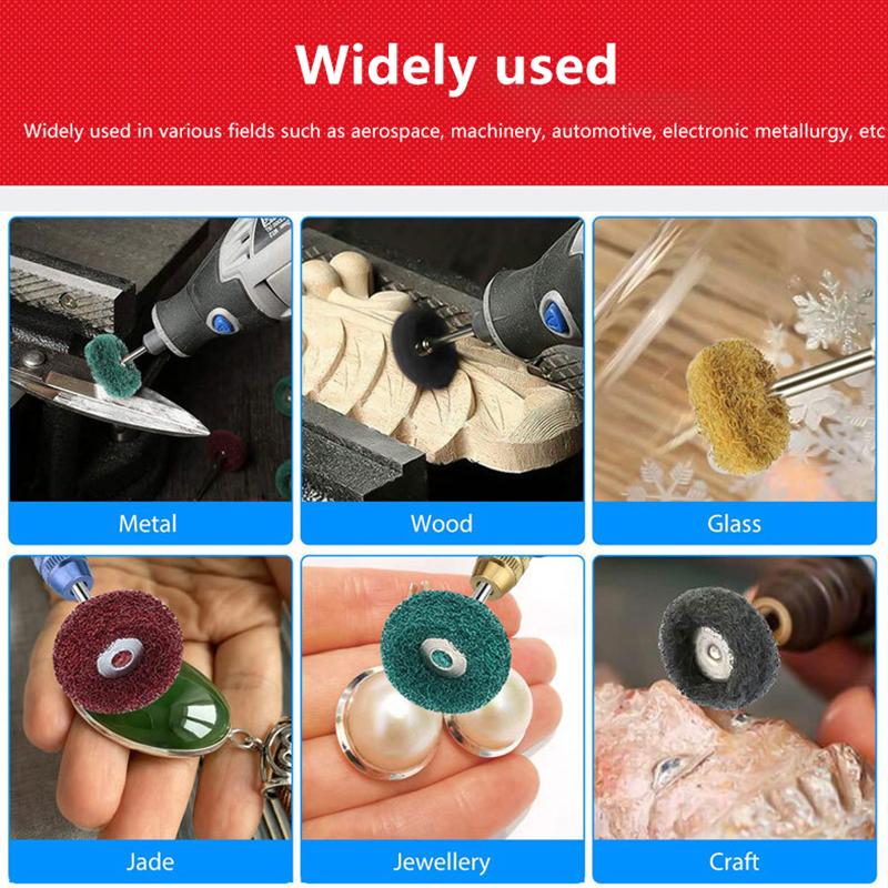10/12Pcs Mini Drill Abrasive Brush Nylon Buffing Polishing Wheel Rotary Hand Tool Accessories Set Rust Remover
