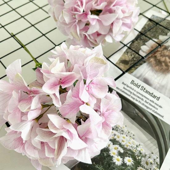 Real Touch Artificial Hydrangea Flower 14 Inch Large Full Faux Silk Hydrangea Flower with Stem for Floral Arrangement Home Table
