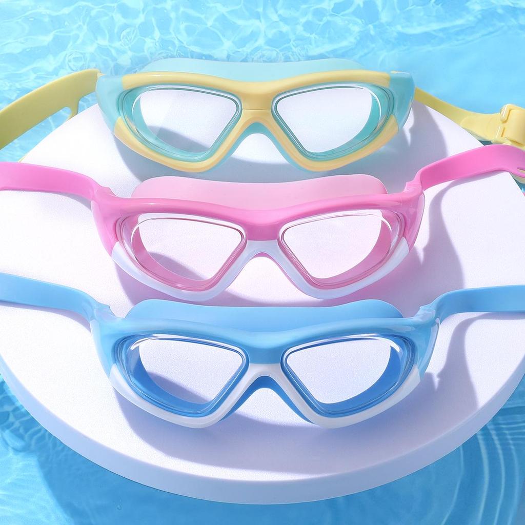 Children's Large Frame HD Waterproof Anti-Fog Swim Goggles for Boys & Girls