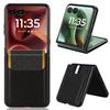 Étui de luxe en cuir PU avec fentes pour cartes et support pour Motorola Razr 70 60 50 Ultra Coque rigide antichoc en PC pour MOTO Razr 70 60 50 Bumper