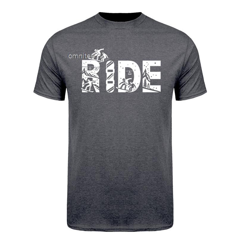 Ride Snowboard Tshirt Funny Snowboarding T Shirts Streetwear Short Sleeve Snowboarder Birthday Gift Summer Unisexs Clothing HJ039