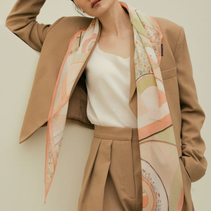 Saint Luxure Chiffon Silk Rhombus Scarf Glory SL22SDIGL