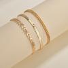 SUMENG 2024 New 3pcs/set Gold Color Simple Chain Anklets For Women Beach Foot Jewelry Leg  Ankle Bracelets Accessories