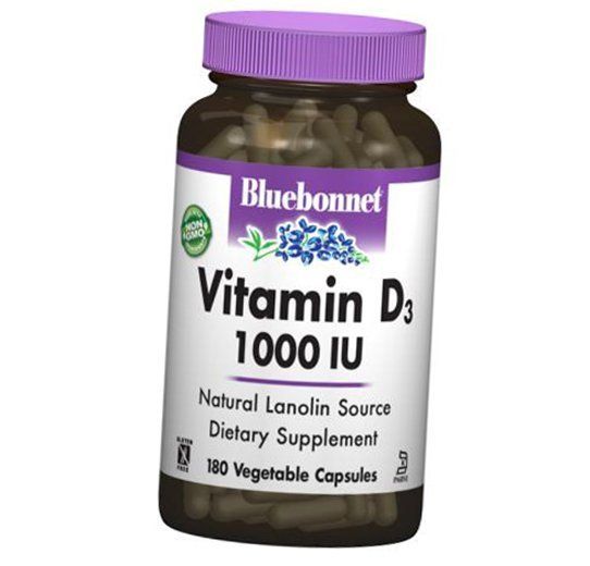 Vitamin D3, Vitamin D3 1000 tobolek, Bluebonnet Nutrition 90 vegcaps (36393006)