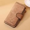 Korean Women's PU Leather Frosted Clutch: Multi-Purpose Long Wallet & Large Capacity Card Holder