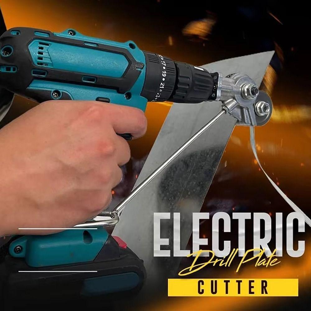 1Set DIY Refitting Plate Shears Universal Nibbler Drill Cutter Attachment  Power Tool Accessories