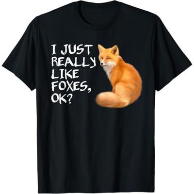 Süßes Ich Mag Füchse Einfach Sehr, Ok_ T-Shirt Fuchs Tee NDSP Herren Damen Tanktop Sweatshirt Hoodie568 Schwarz